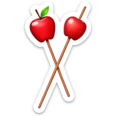 Vintage circus candy apple sticker