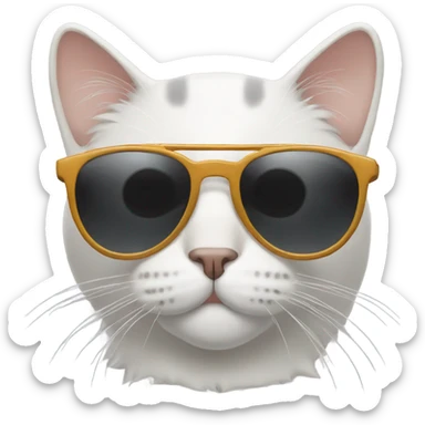 Cat with sunglasses sticker