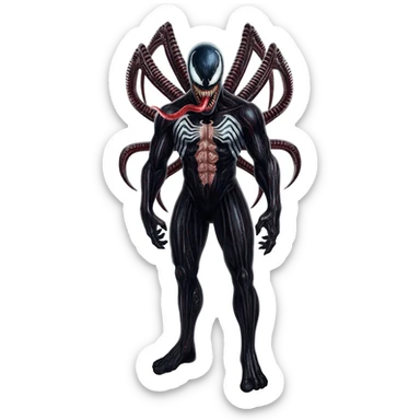  Venom-Xenomorph-hybrid-fantasy-creature (full body) sticker