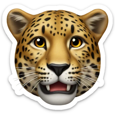 leopardo con cigarro sticker
