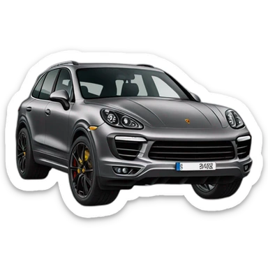 Porsche Cayenne Gris Nardo Tubo GT sticker