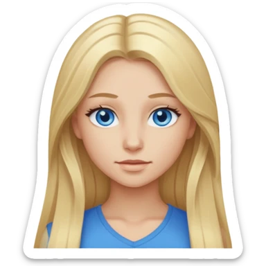 Skylar Shaye with long blonde hair sticker