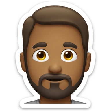 Man with goatee kisses other man on the cheek sticker