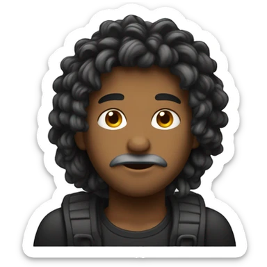 eu sou um menino e crianca com cabelo preto sticker