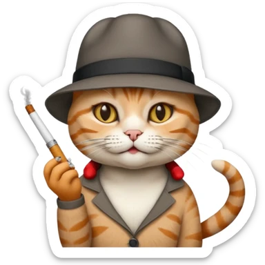cat smoking joke  sticker