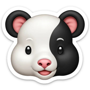 Um emoji de coração da cor de um dálmata sticker