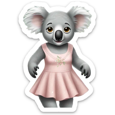 Koala in dress sticker
