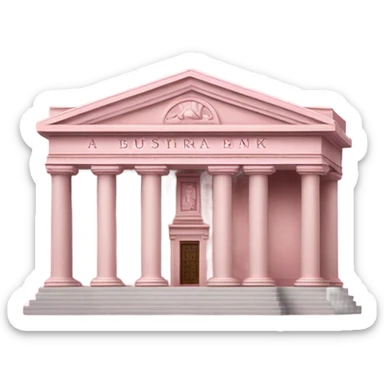 pink central bank building sticker