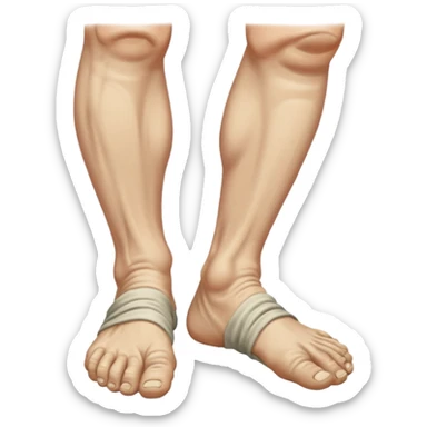 Stinky man feet sticker