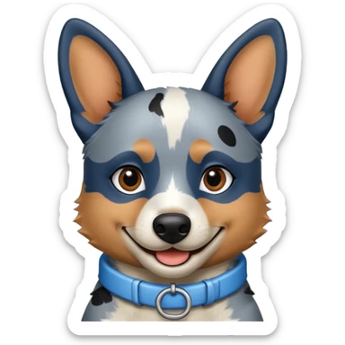 Blue heeler sticking smiling sticker