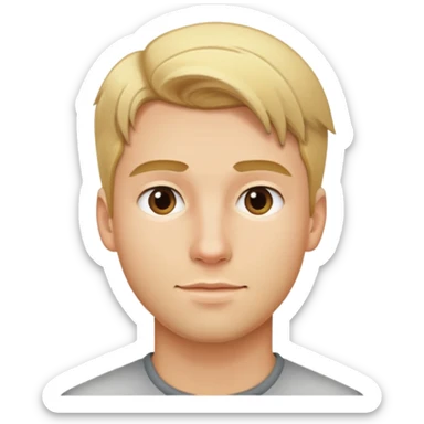 young man with blonde hair and light stubble sticker
