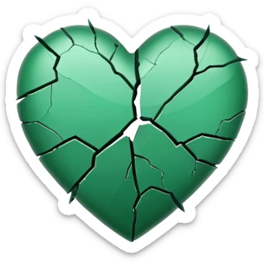 heartbreak but green sticker