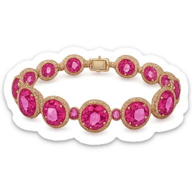 pink gemstone bracelet sticker