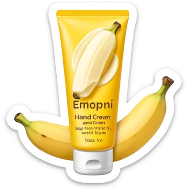 banana hand cream sticker