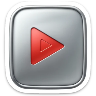 silver youtube play button sticker
