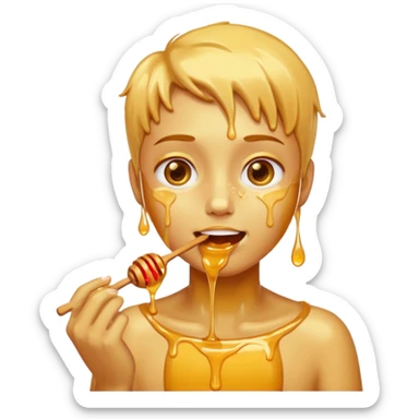 honey eating sticker