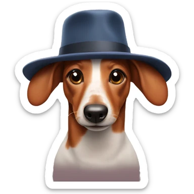 Sausage dog with a hat on  sticker