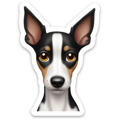 Black and white toy fox terrier sticker