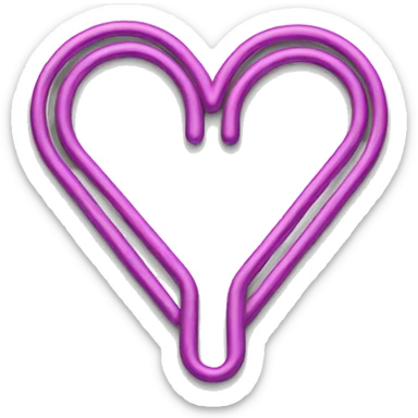 paper clip heart  sticker