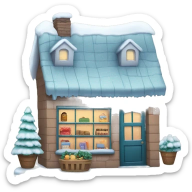 cute little winter shop  sticker
