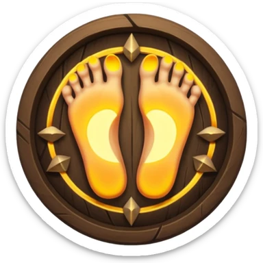 rune circle lighting under character feet realization sticker