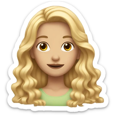 girl with blonde hair  sticker