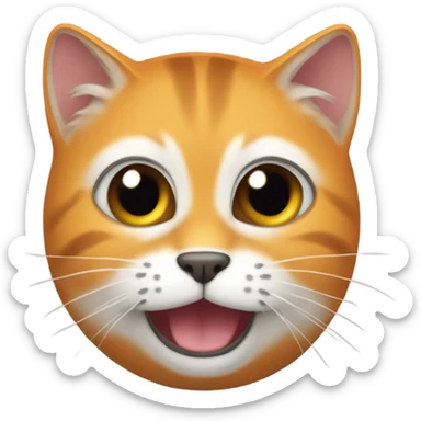 gato naranja  sticker