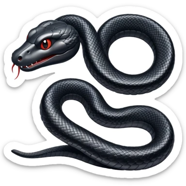 Black snake sticker