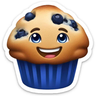 Happy blueberry muffin  sticker