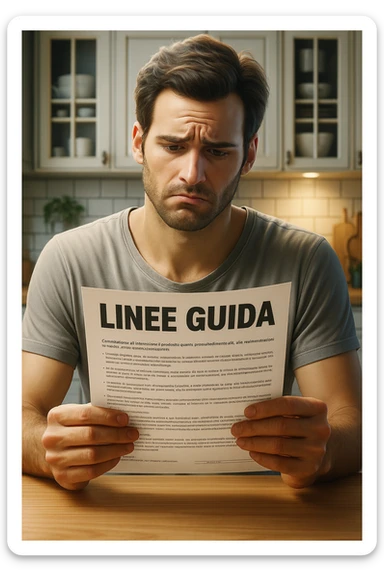 FALLA IDENTICA A QUESTA MA SUL FOGLIO SCRIVI "LINEE GUIDA" IN ITALIANO sticker