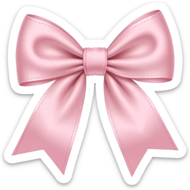 a baby pink thin ribbon bow sticker