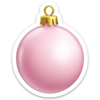 Light Pink Christmas bauble sticker