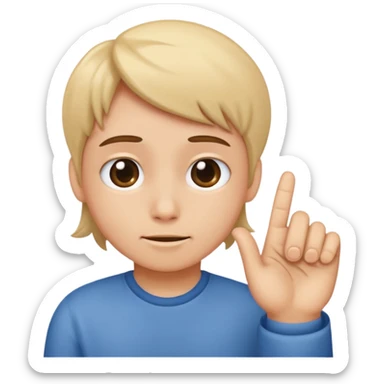 Shy emoji with twiddling fingers  sticker