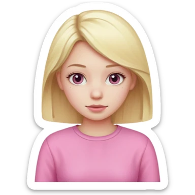 Film student Blonde girl pink sticker