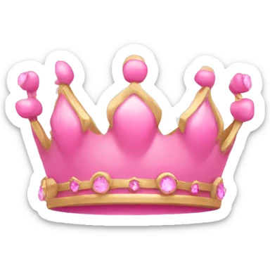 pink princess crown sticker