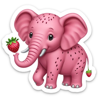 Strawberry Elephant Steal a brainrot sticker