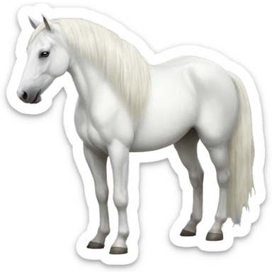 White horse diety sticker
