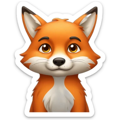 A very sad fox sticker