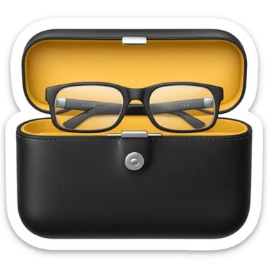 black glasses case sticker