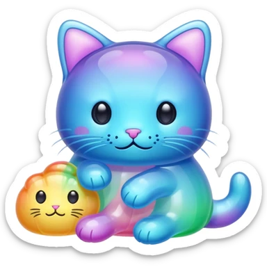 Jelly cat sticker