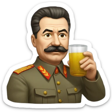stalin drinking poliakov sticker