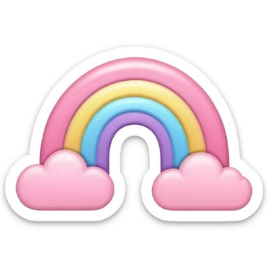 Pink Pastel rainbow sticker