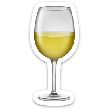 White wine in glass with black bow on stem sticker
