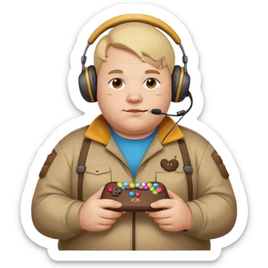 fatman who loves carbs and cholodae and candies who looks like cs go player sticker