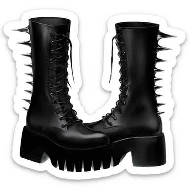 Black edgy gothic aesthetic boots sticker