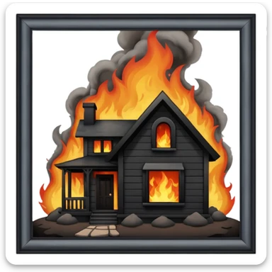 generate australlian house in fire sticker