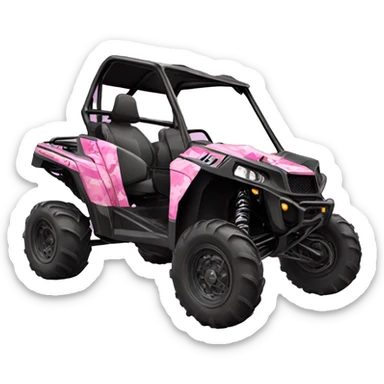 Polaris Pink camouflage buggy atv sticker