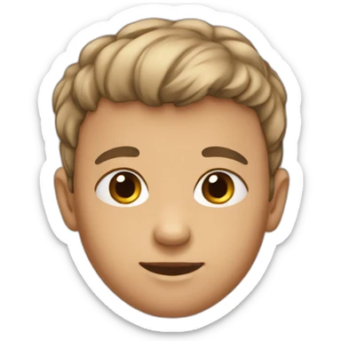 He was born with very short hair  sticker