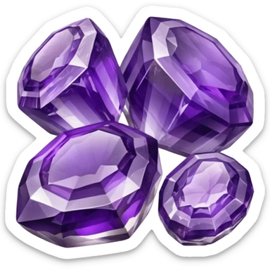 Banded amethyst mineral stones  sticker