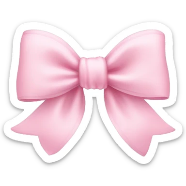 Baby pink bow sticker